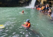 Korban Tenggelam di Air Terjun Tembok Barak Ditemukan Meninggal Air Terjun Tembok Barak
