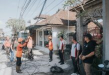 Kabel Semrawut di Darmasaba Diberangus Kabel semrawut
