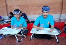 Wimbakara Seni Lukis Wayang Klasik Bali, Dua Duta Badung Digembleng Sanggar Krisnarupa Lukis wayang klasik