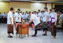 Perkuat Birokrasi Berbasis Merit, Bupati Adi Arnawa Lantik 156 Pejabat di Badung Pejabat Badung