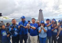 Peringati HUT ke-25: Demokrat Bali Tebar Ribuan Benih Ikan, Tanam Pohon, hingga Lepas Burung di Danau Batur Demokrat Bali