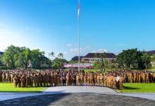 ASN Badung Usulkan Target e-Kinerja Disesuaikan dengan Jenjang Jabatan ASN Badung usai mengikuti apel di Lapangan Puspem Badung