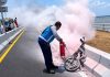 Sepeda Motor Terbakar di Jalan Tol Bali Mandara, Diduga Akibat Korsleting Motor terbakar di tol